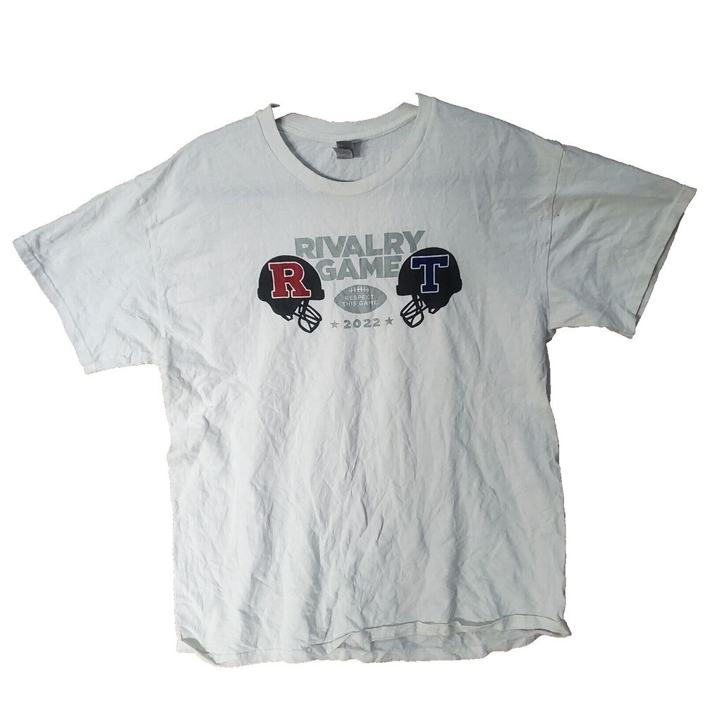 Rivalry Game 2022 R Vs T Respect The Game Shirt Men’s Large White Cotton Tee